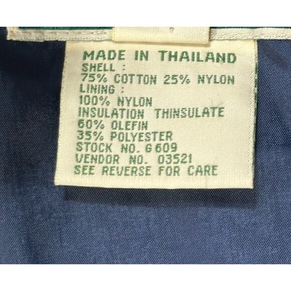 VINTAGE LL Bean Mens XXL TALL Thinsulate Vest Green Hiking Gorpcore - Picture 10 of 10